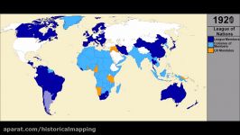 نقشه کشورهای عضو جامعه ملل سازمان ملل تا امروز