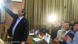 سلفی عباس جدیدی چمران خبرنگاران  خداحافظی عباس جدیدی ، كسب حلالیت چمران دستبوسی