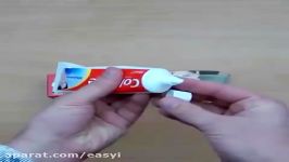 پاک کردن شیشه جوهر استفاده خمیر دندان