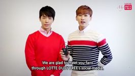 lotte duty free with donghae and eunhyuk