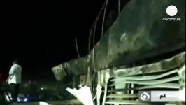 بیش چهل کشته بر اثر برخورد آتش گرفتن دو اتوبوس در اتوبا