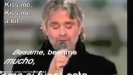 Besame mucho Andrea Bocelli with Spanish lyrics subtitles and English translati