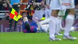 Fabio Coentrao showing Messi who