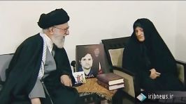 دیدار امام خامنه ای خانواده شهید رضائی نژاد