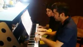کلاس پیانو #پیمان مدنی قطعه پیانو چهار دست هنرجو بهار محمدی