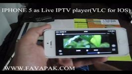 نمایش عملکرد Live IPTV مبتنی بر WIFI IPhone 5  IOS