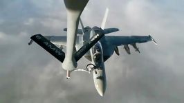 US Navy FA 18 SuperHornets Mid Air ReFueling