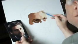 نقاشی پرتره روی عکس  speed painting