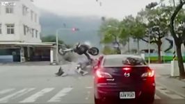 تصادف شدید موتور سیکلت