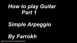 Persian guitar simple Arpeggio آموزش گیتار ایرانی ریتم آرپژ بخش یکم