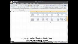 آموزش Excel 2007 در سایت مادسیج قسمت پنجم