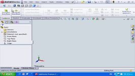 9 آشنایی نوار ابزار مدیریت فرمان در solidworks