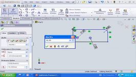 44 قیود اندازه در منطقه ترسیم دوبعدی solidworks