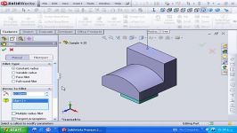 91 دستور constant radius در فرمان solidworks fillet