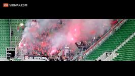 Polish football soccer fan set on fire by stadium secur