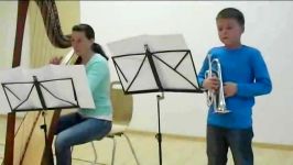 8 year old trumpet kid playing Clarke Trailer