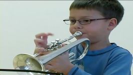 6 year old trumpet kid playing Handel