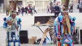 اجرای موسیقی سرخپوستی توسط نوازندگان خیابانی TATANKA Street musicians