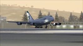 فرود بویینگ 747sp ایران ایر در فرودگاه زوریخ