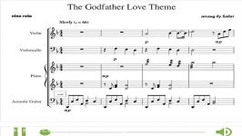 کوارتت پدر خوانده Godfather برای پیانو گیتار ویولن ویولنسل