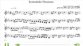 نت سنتور آهنگ Icimdeki Duman