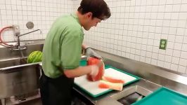 قاچ کردن هندوانه سالم در کمتر 30 ثانیه