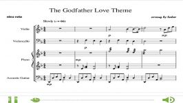 کوارتت پدر خوانده Godfather برای پیانو گیتار ویولن ویولنسل