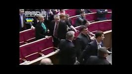تمرین کتک کاری در پارلمان اوکراین
