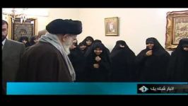 دیدار امام خامنه ای خانواده شهید حسن تهرانی مقدم