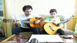 دو نوازی گیتار آران 8 ساله مربی گیتار كیخسرو محمودی