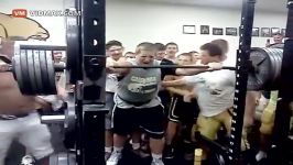 Junior in high school squats 615 pounds....