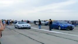 درگ Mitsubishi EVO vs. Mercedes SLK 