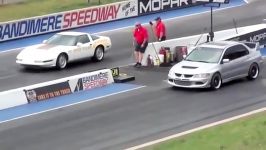 DRAG RACE Mitsubishi EVO IX vs cheverlet