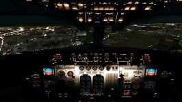 FSX  Night View Cockpit Landing