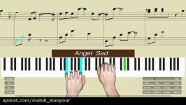 پیانو آهنگ زیبای فرشته غمگین Piano Angel Sad آموزش پیانو نمایش حرکت انگشتان