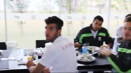 تماشای والیبال ایران برزیل توسط بازیکنان تیم ملی فوتبال