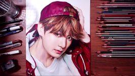 BTS JungKook  colored pencil drawing