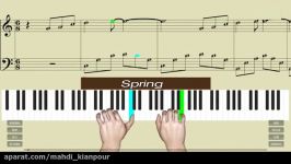 پیانو نوازی آهنگ بهار Piano Spring آموزش پیانو ایرانی پاپ کلاسیک ترکی عربی