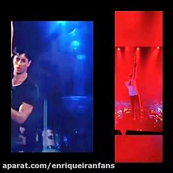 تقلید مسیح خواننده ایرانی انریکه ایگلسیاس در کنسرت تهران