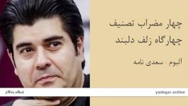 چهار مضراب تصنیف چهارگاه زلف دلبند  آلبوم سعدی نامه  سالار عقیلی