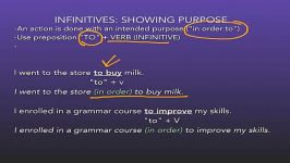 Infinitives 3 Showing Purpose