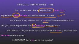 Infinitives 4 Special Verbs