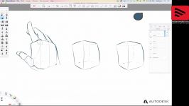 آموزش اسکیس فیگور دست در نرم افزار Autodesk SketchBook