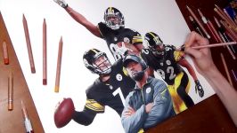 The Pittsburgh Steelers  Photorealistic Drawing