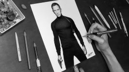 Drawing James Bond Daniel Craig