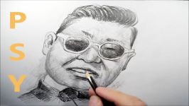 PSY Portrait Drawing Psy Time Lapse
