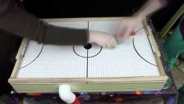 Homemade Air hockey using HAIRDRYER. How to Make Mini Air hockey