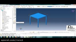 Abaqus  Aluminium Structural Stool subjected to a static load PART2