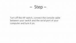 HP Switch  Password recovery