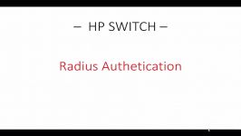 HP Switch  RADIUS authentication JE009A